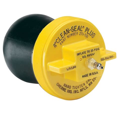 12 inch clean seal test plug|cherne clean seal plugs.